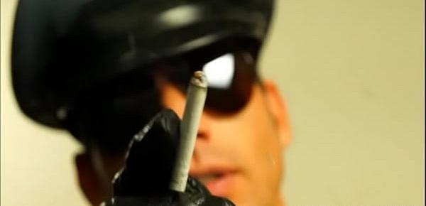  MUSCULAR COP SMOKES AND SPITS ON YOU - 135